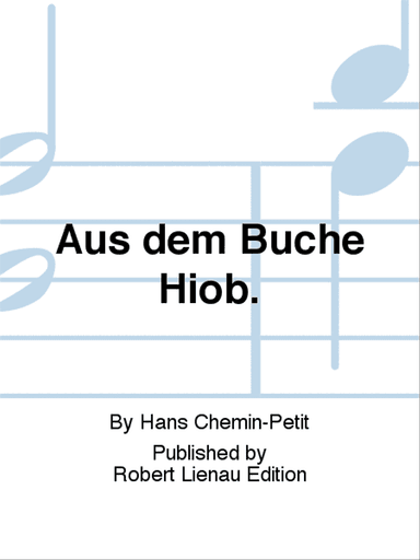 Aus dem Buche Hiob.