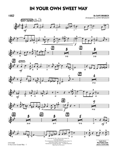 In Your Own Sweet Way (arr. John Wasson) - Vibes