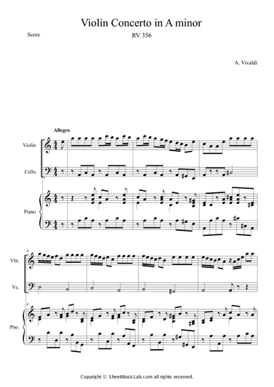 Violin Concerto in A minor RV 356