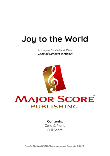 Joy to the World - Cello & Piano (D Major)