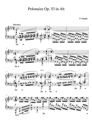 Chopin Polonaise Op. 53 in Ab Major Heroic