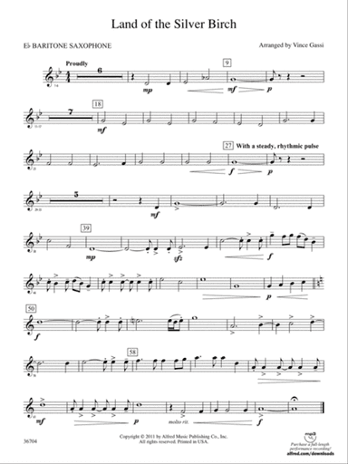 Land of the Silver Birch: E-flat Baritone Saxophone