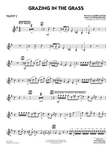 Grazing in the Grass (arr. Rick Stitzel) - Trumpet 2