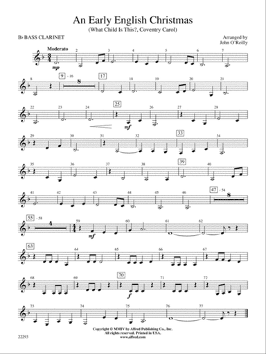 Early English Christmas: B-flat Bass Clarinet