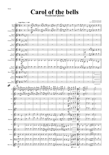 Carol of the Bells - Pentatonix style - Wind Ensemble
