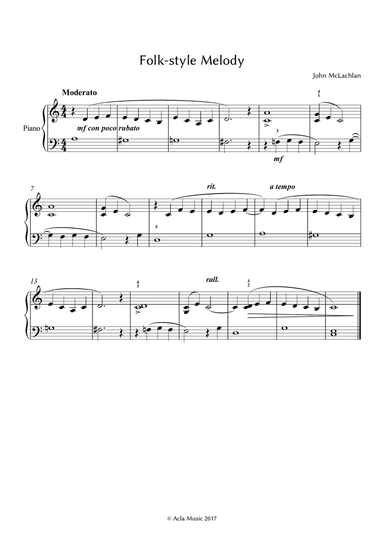 Folk-style Melody