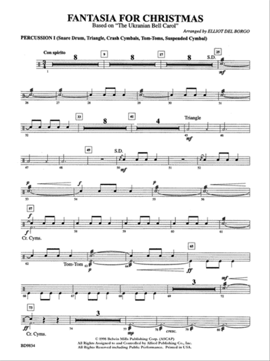 Fantasia for Christmas (based on "The Ukranian Bell Carol"): 1st Percussion