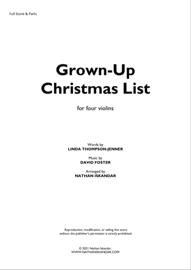 Grown-up Christmas List