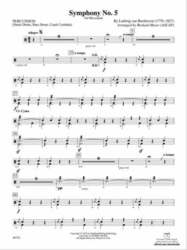 Symphony No. 5: 1st Percussion
