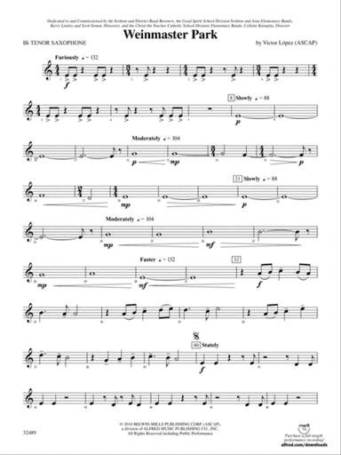 Weinmaster Park: B-flat Tenor Saxophone