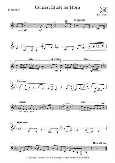 Concert Etude for Horn