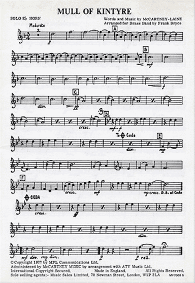 Mull Of Kintyre For Brass Band