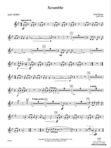 Scramble: 2nd F Horn