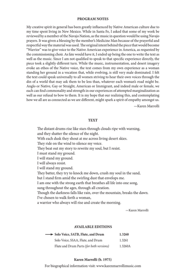 Warrior (Choral Score)