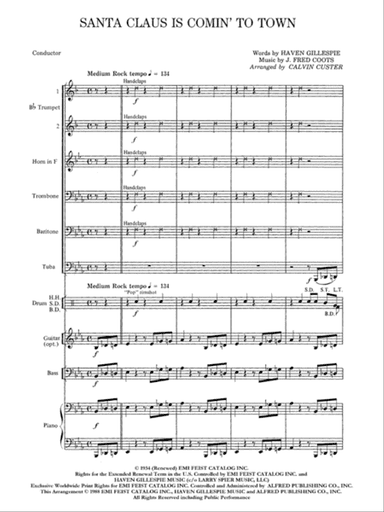 Santa Claus Is Comin' to Town: Score