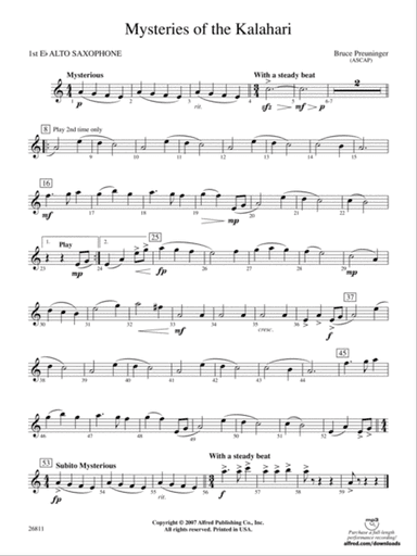 Mysteries of the Kalahari: E-flat Alto Saxophone