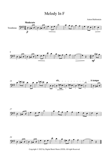 Melody In F - Anton Rubinstein (Trombone)