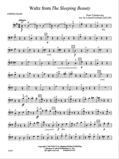 Waltz from The Sleeping Beauty: String Bass