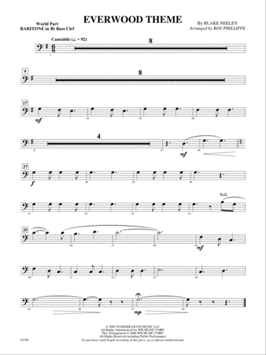 Everwood Theme: (wp) B-flat Baritone B.C.