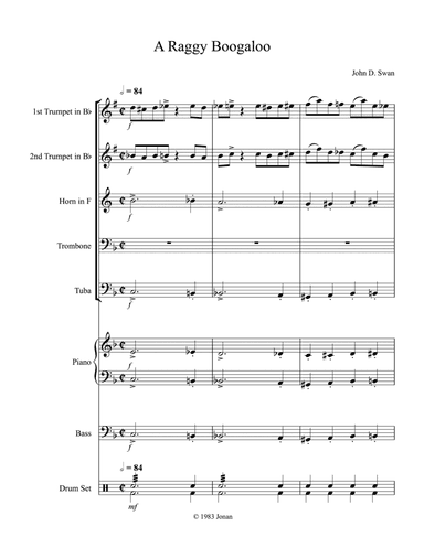 A Raggy Boogaloo for Brass and Rhythm