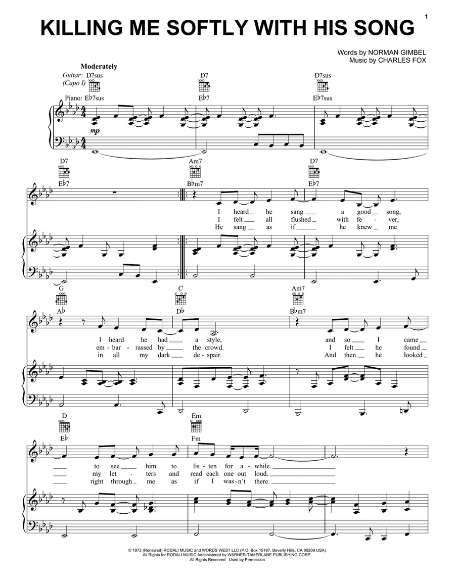 Killing Me Softly With His Song