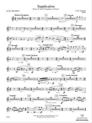 Supplication: 1st B-flat Trumpet