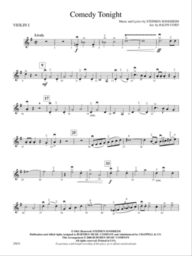 Comedy Tonight: 1st Violin