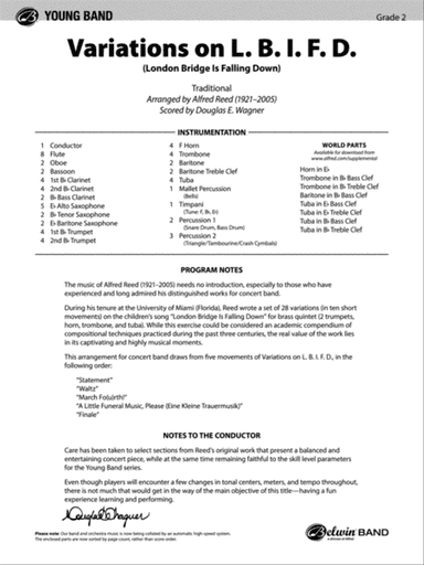 Variations on L. B. I. F. D.: Score
