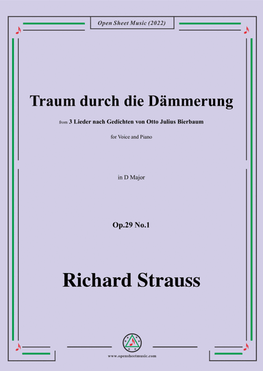 Richard Strauss-Traum durch die Dämmerung,in D Major