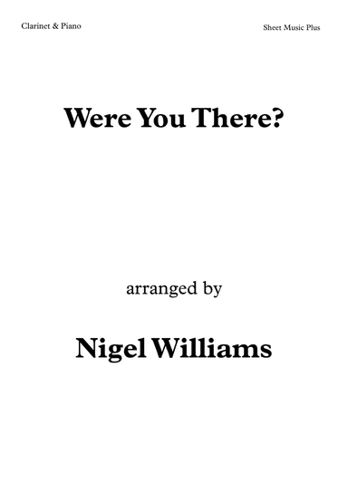 Were You There? for Clarinet and Piano
