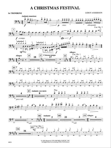 A Christmas Festival: 1st Trombone
