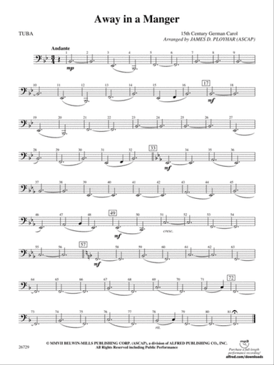Away in a Manger: Tuba