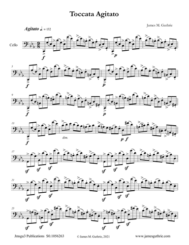 Guthrie: Toccata Agitato for Solo Cello