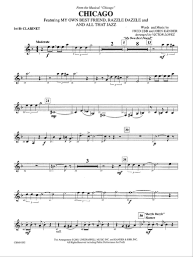Chicago! (from the Musical Chicago!): 1st B-flat Clarinet