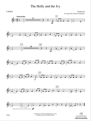 The Holly and the Ivy: 1st F Horn