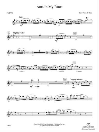Ants in My Pants: Flute