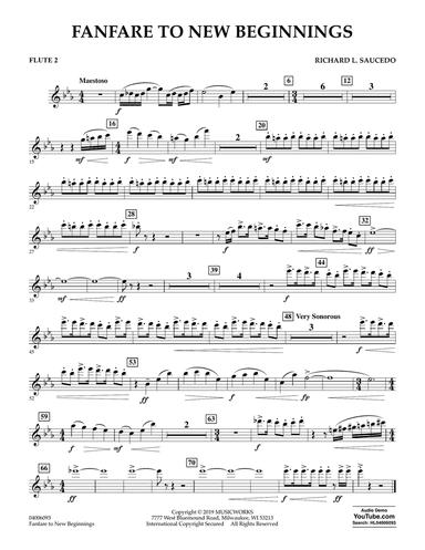 Fanfare for New Beginnings - Flute 2