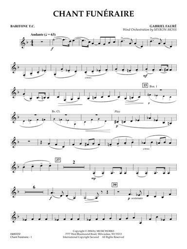 Chant Funeraire (arr. Myron Moss) - Baritone T.C.