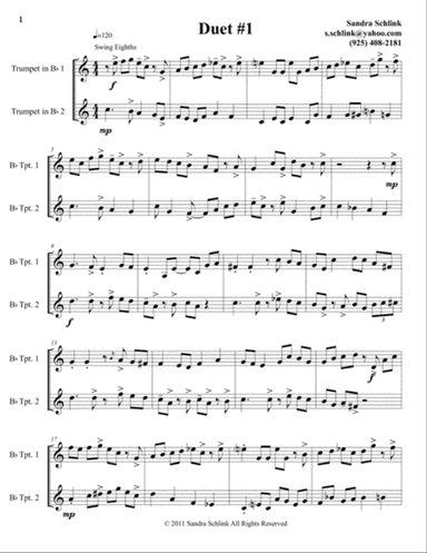 Jazz Trumpet Duets book 2