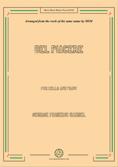 Handel-Bel piacere,for Cello and Piano