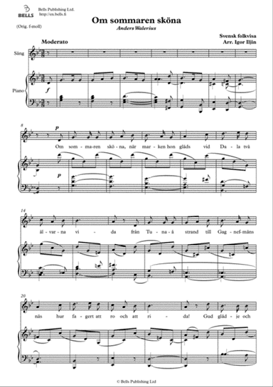 Om sommaren skona (G minor)