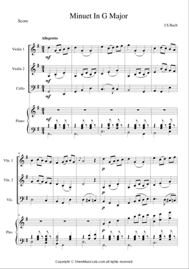 Minuet in G major