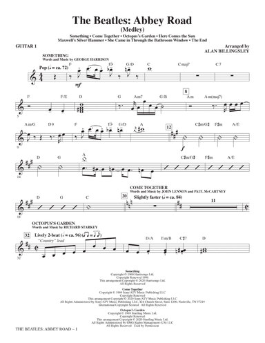 The Beatles: Abbey Road (Medley) (arr. Alan Billingsley) - Guitar 1