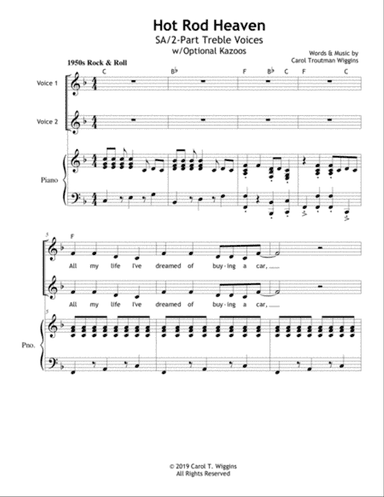 Hot Rod Heaven (SA/2-Part Treble Voices)