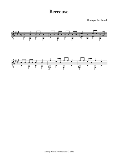 Berceuse (Lullaby)