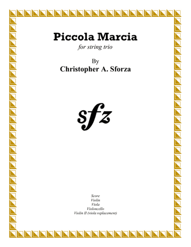Piccola Marcia, for string trio