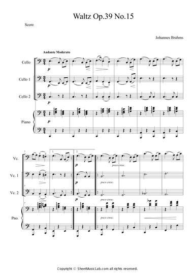 Waltz op.39 no.15 Easy Version in C