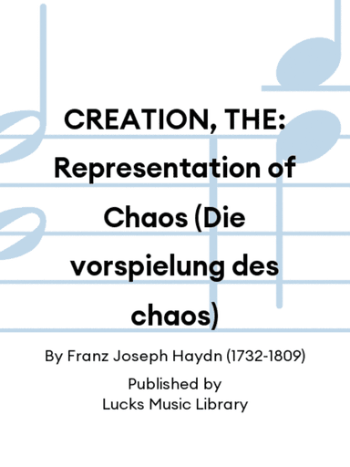 CREATION, THE: Representation of Chaos (Die vorspielung des chaos)