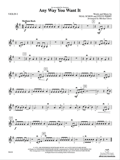 Any Way You Want It: 1st Violin