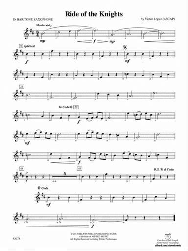 Ride of the Knights: E-flat Baritone Saxophone